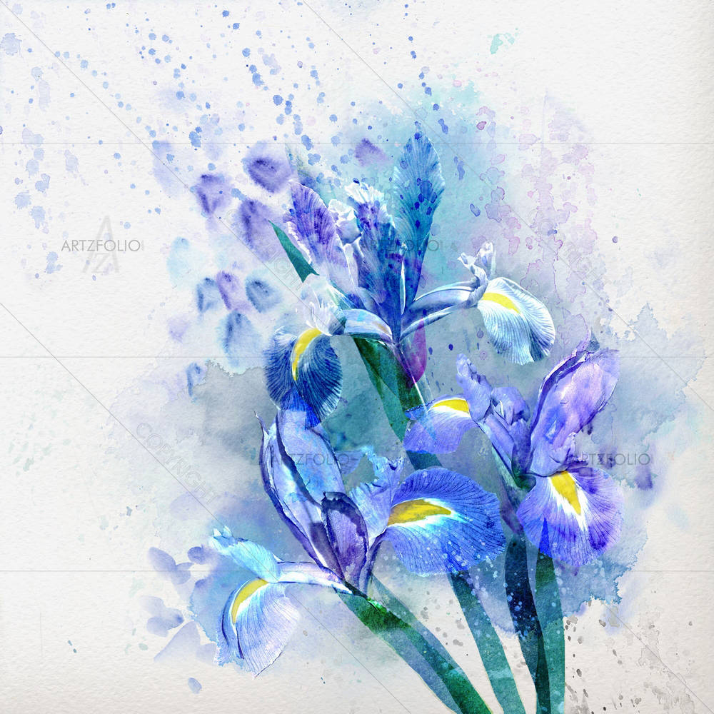 Watercolor Floral Artwork — custom-size art design 5001070