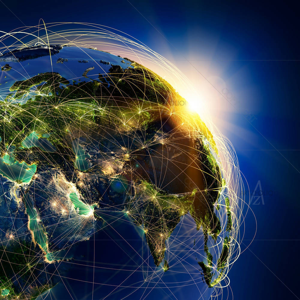 Earth At Night — custom-size art design 5001075