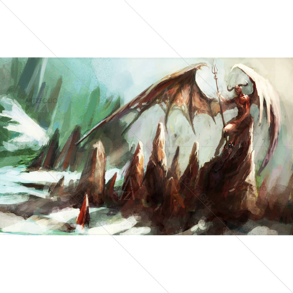 Hell With Lucifer — custom-size art design 5001084