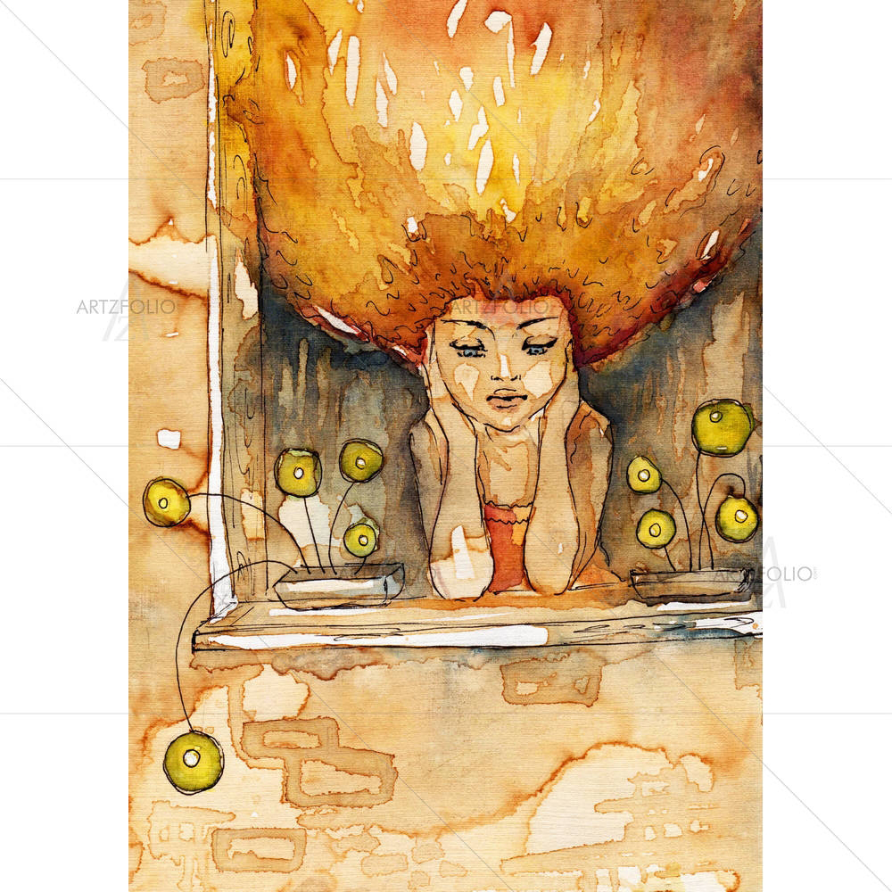 Girl Portrait D6 — custom-size art design 5001090