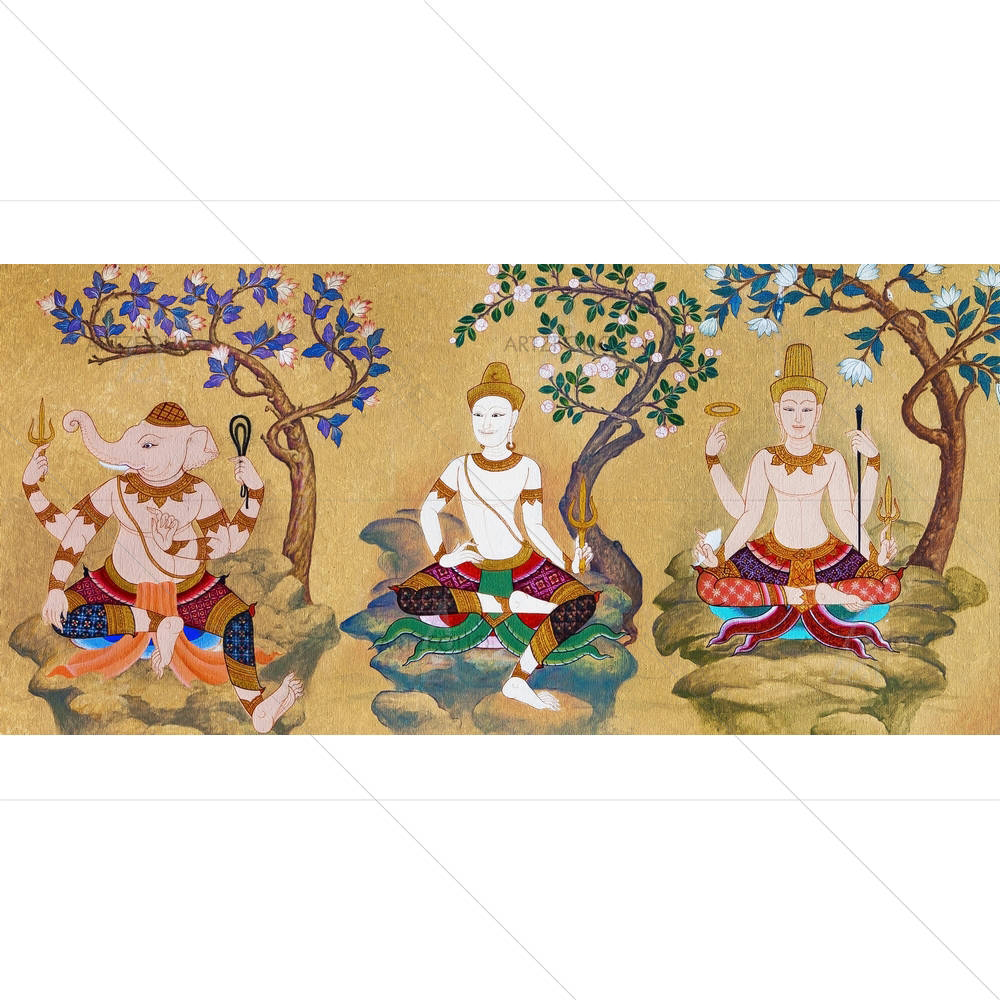 Hindu God Thai Style Bangkok, Thailand — Devotional custom art by ArtzFolio