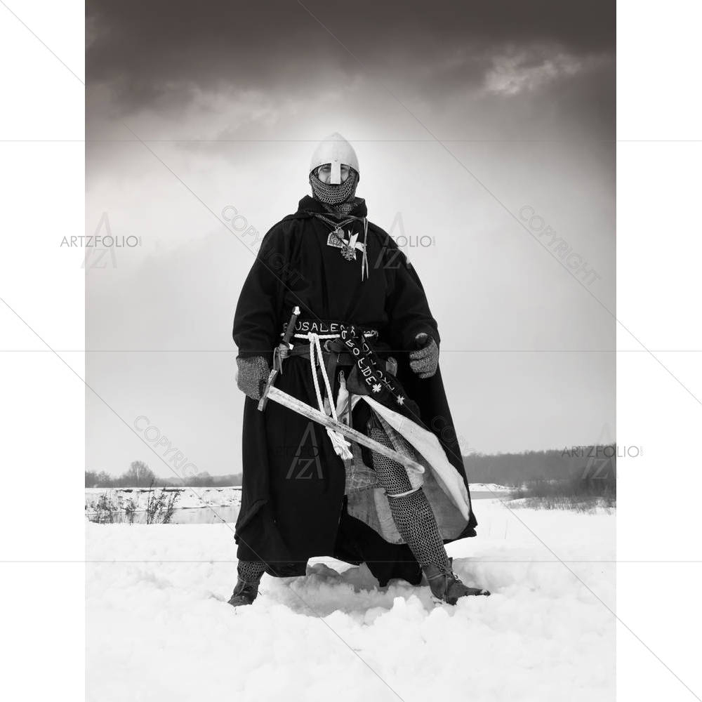 Medieval Knights Of St. John With A Sword — Ancient custom art by ArtzFolio