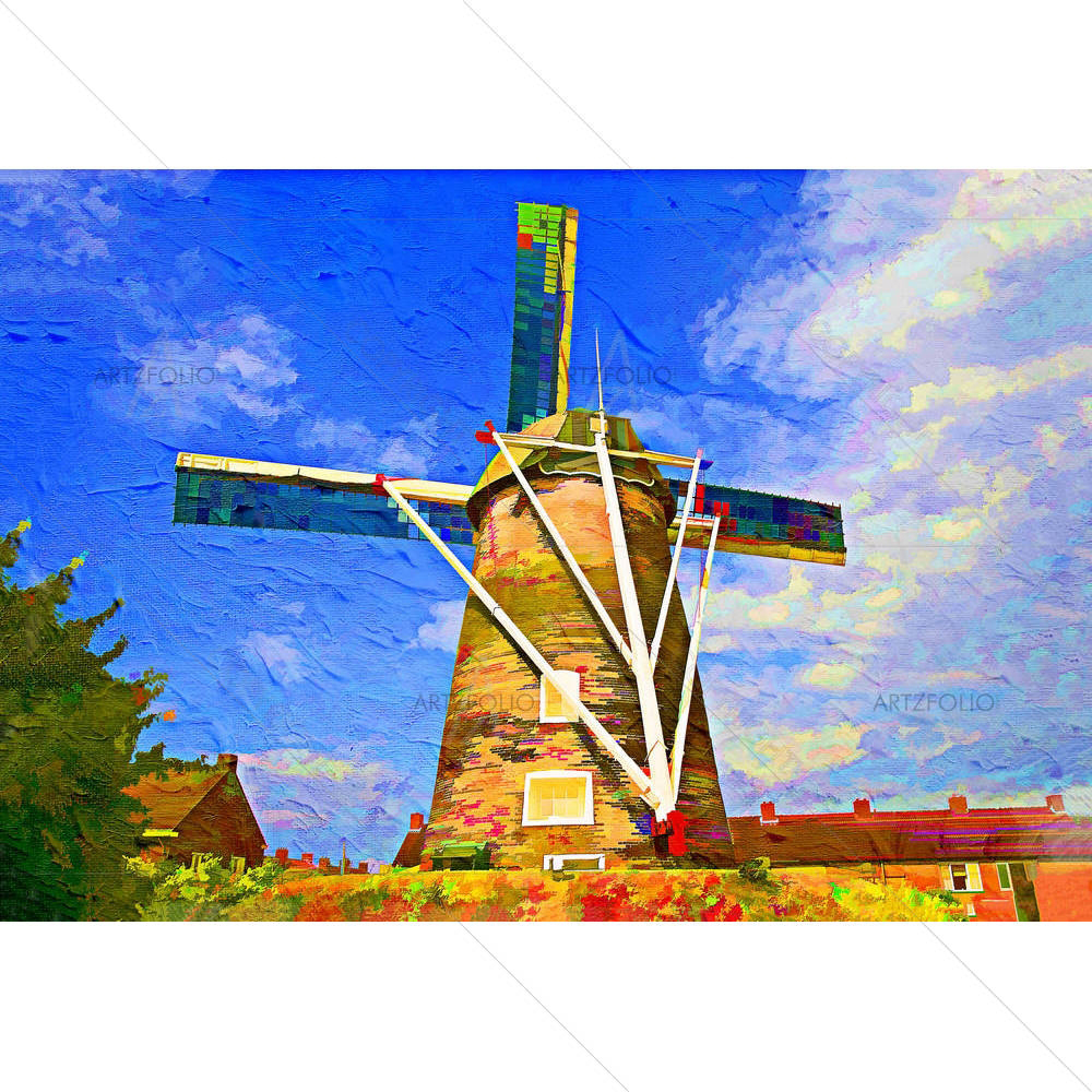 Traditional Dutch Windmill — custom-size art design 5001111
