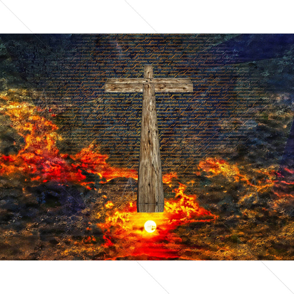 Cross In Sky D1 — Devotional custom art by ArtzFolio