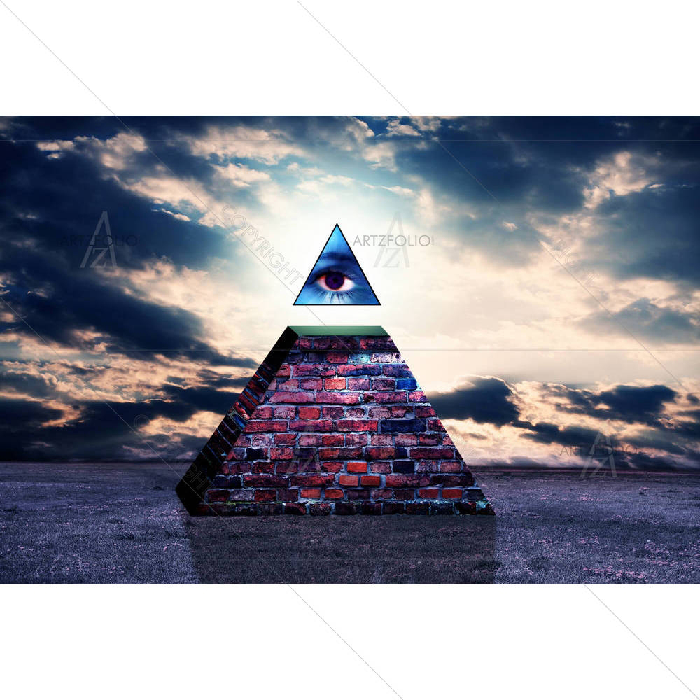 New World Order Sign Of Illuminati — custom-size art design 5001134