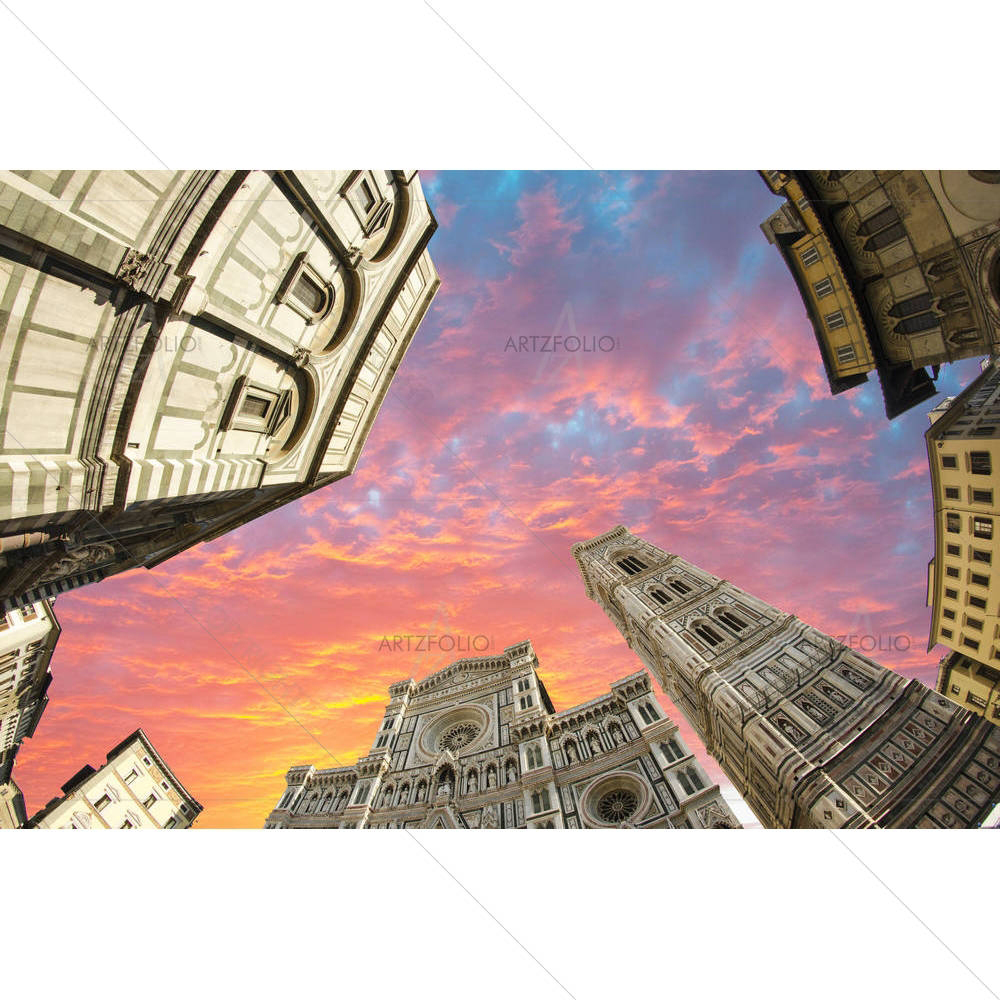 Piazza Del Duomo In Florence Italy — custom-size art design 5001144