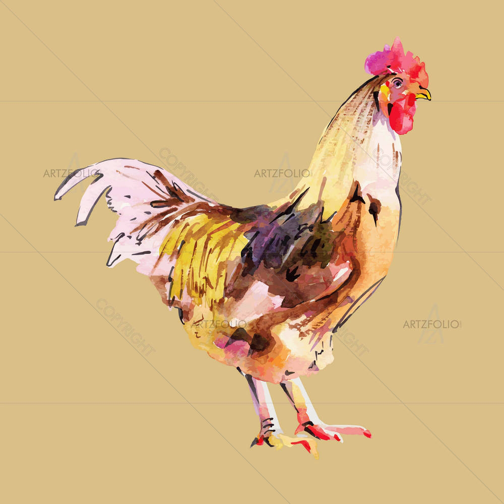 Watercolor Artwork Of Bird — custom-size art design 5001145