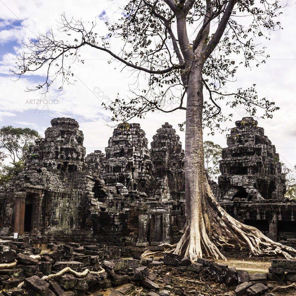 Ancient Temples Of Angkor Wat, Cambodia — Devotional custom art by ArtzFolio