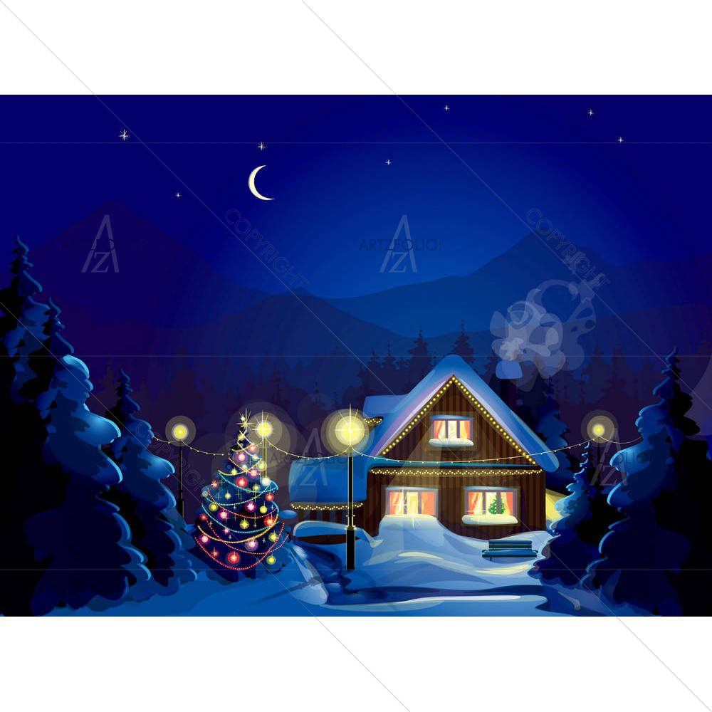 Winter Landscape D3 — custom-size art design 5001168