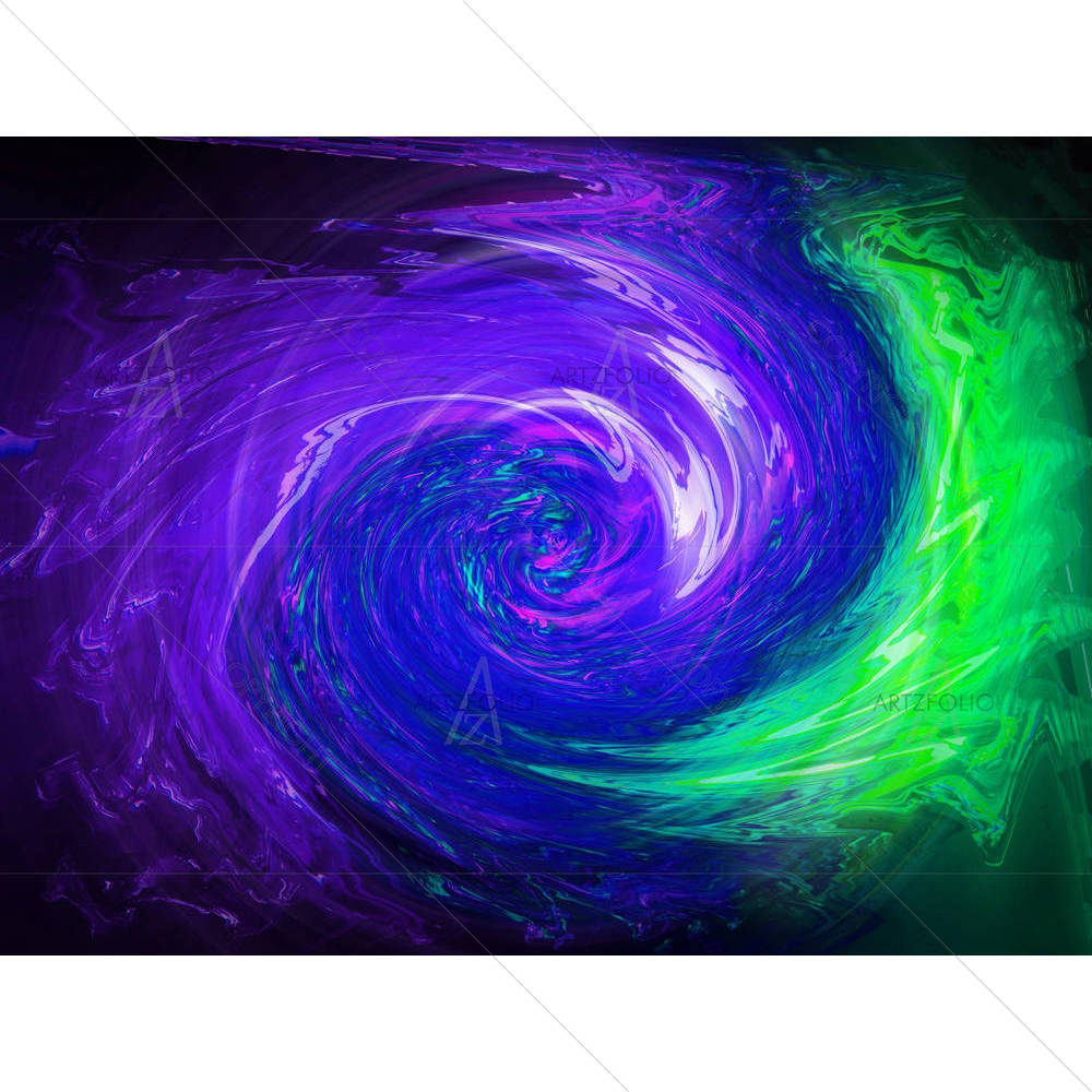 Indigo Electric Lights Swirl — custom-size art design 5001170