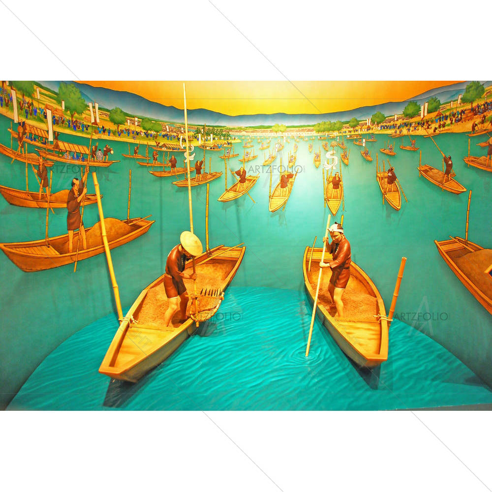 Ancient Japanese Rowboat — custom-size art design 5001176
