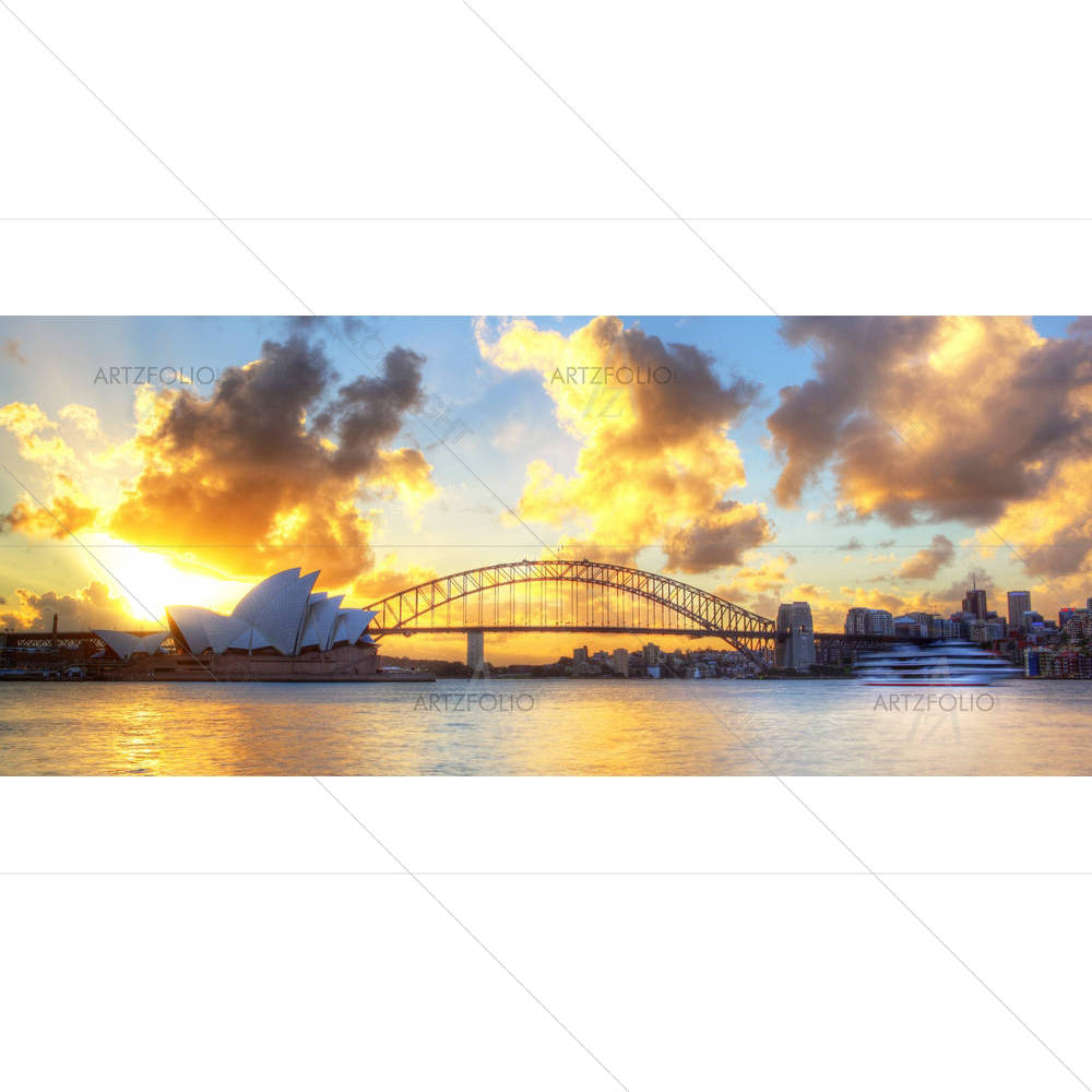 Sydney Harbour With Opera House, Australia — custom-size art design 5001177
