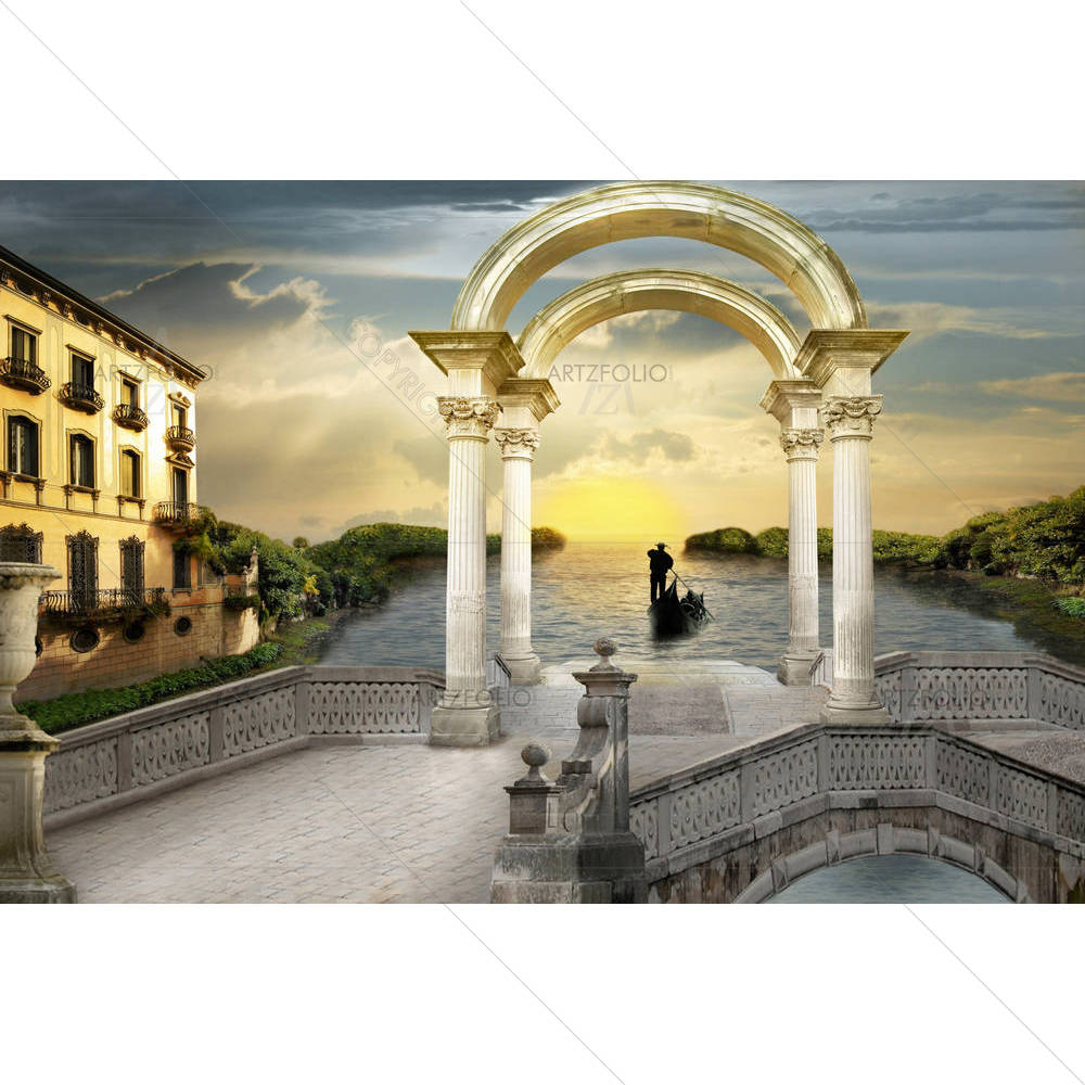 Gondolier`S Route — custom-size art design 5001183