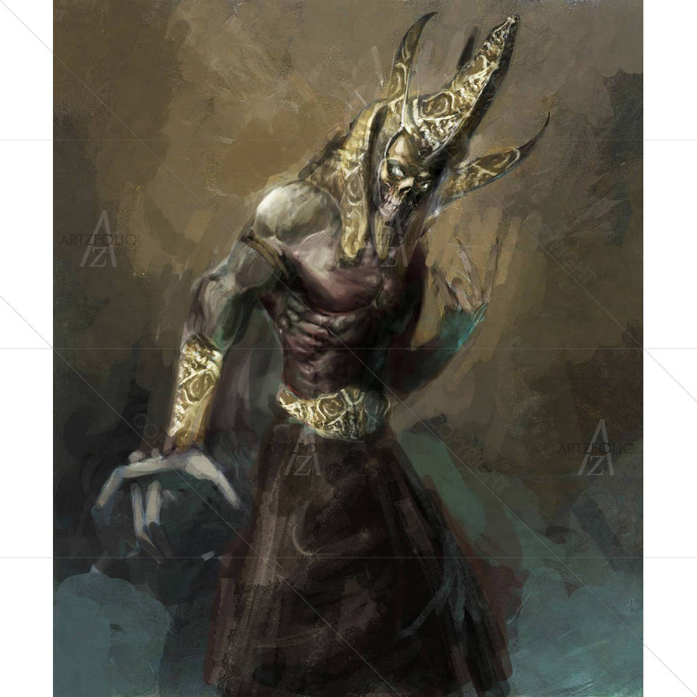 Undead Egyptian Pharao Rising — custom-size art design 5001186