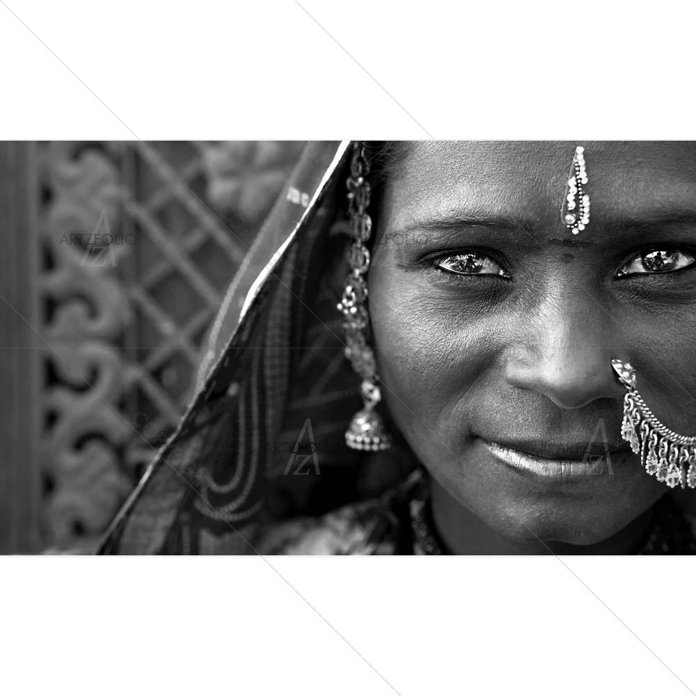 Portrait Of A India Rajasthani Woman — custom-size art design 5001238