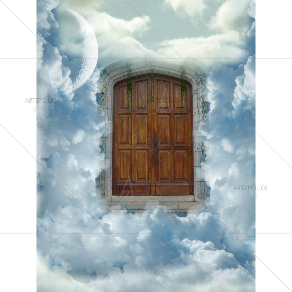 Heaven Door With Moon — custom-size art design 5001307