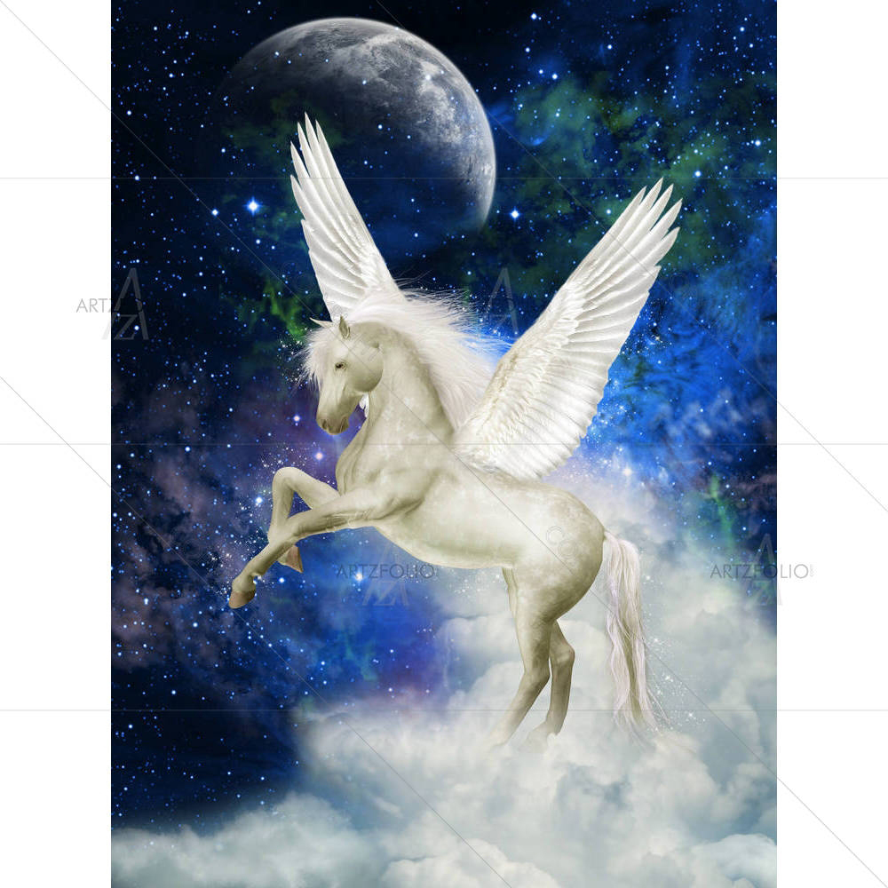 Pegasus In The Sky D2 — Animals custom art by ArtzFolio