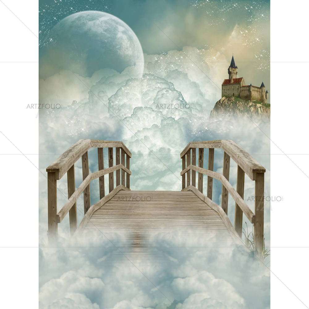 Bridge & Old Castle — custom-size art design 5001311