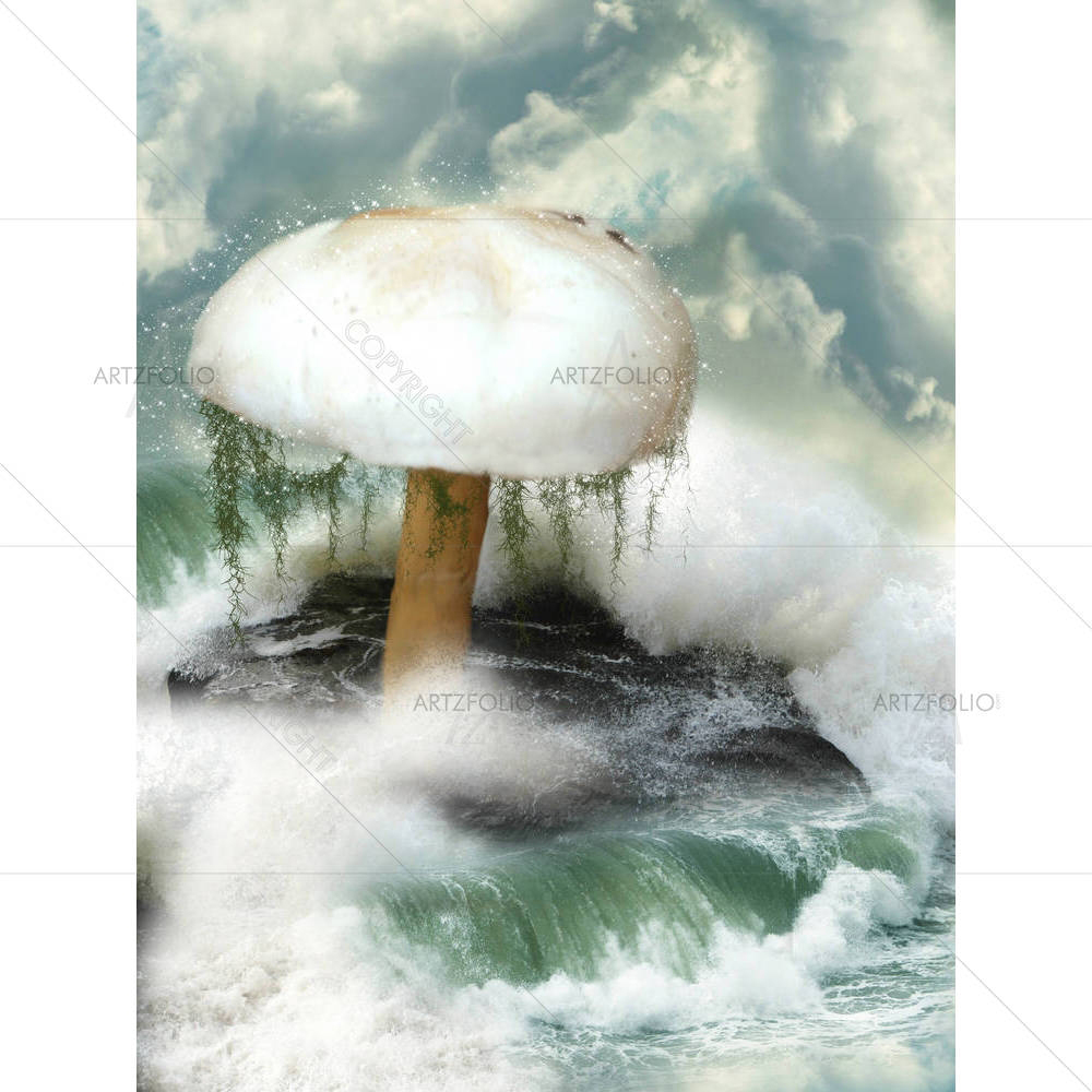 Fantasy Mushroom In The Sea — custom-size art design 5001314