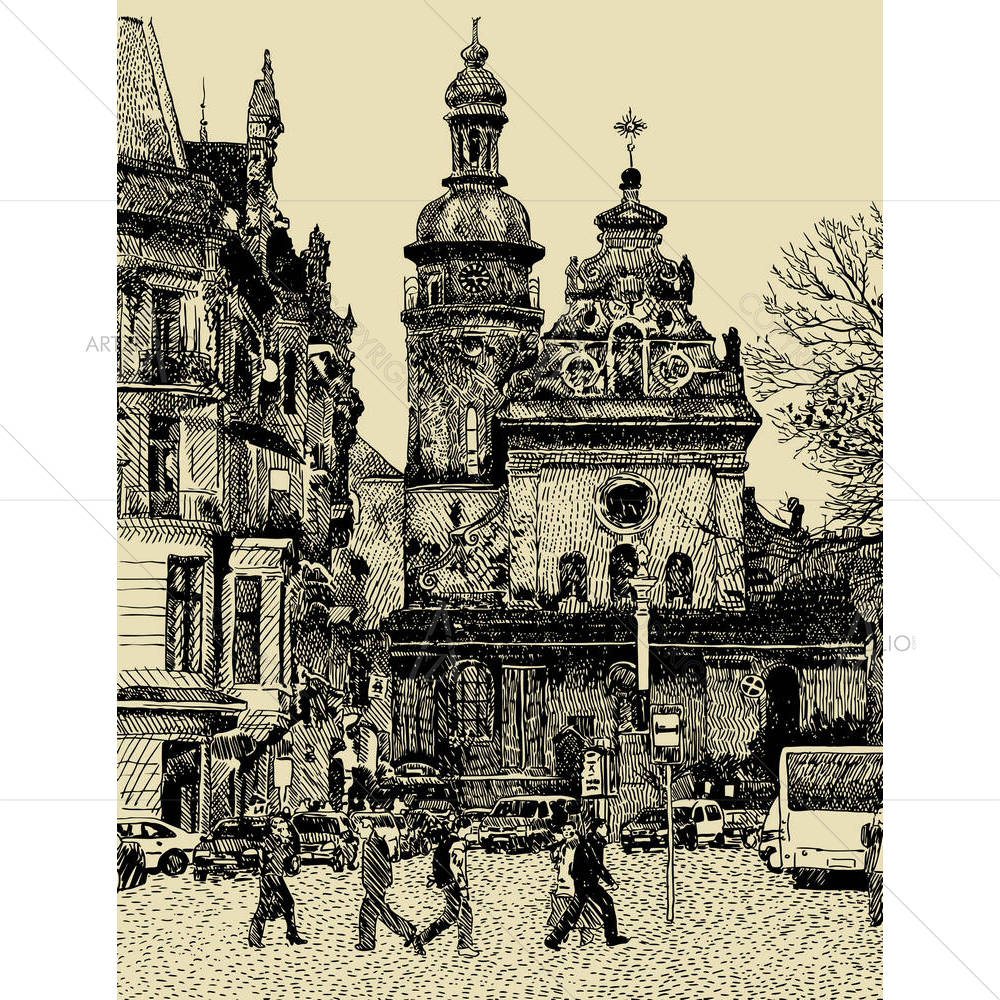 Lviv Ukraine Europe — custom-size art design 5001352