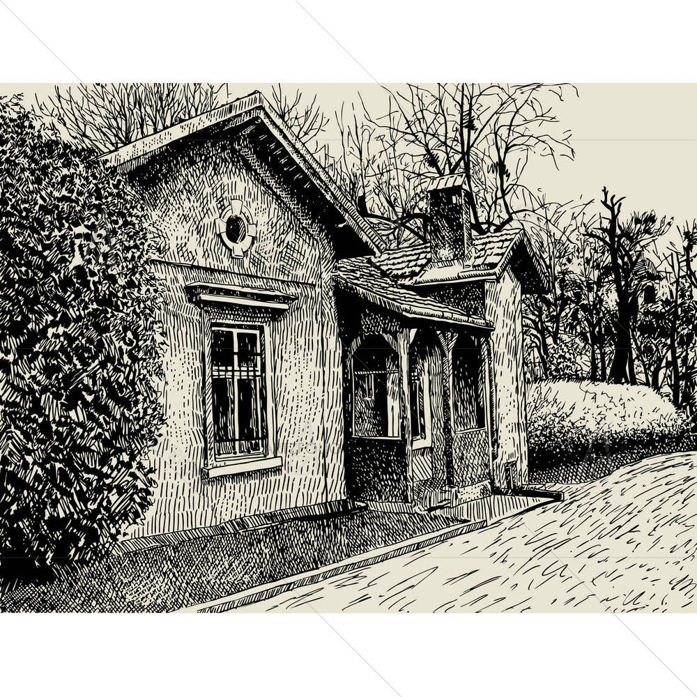 Artistic Village — custom-size art design 5001353