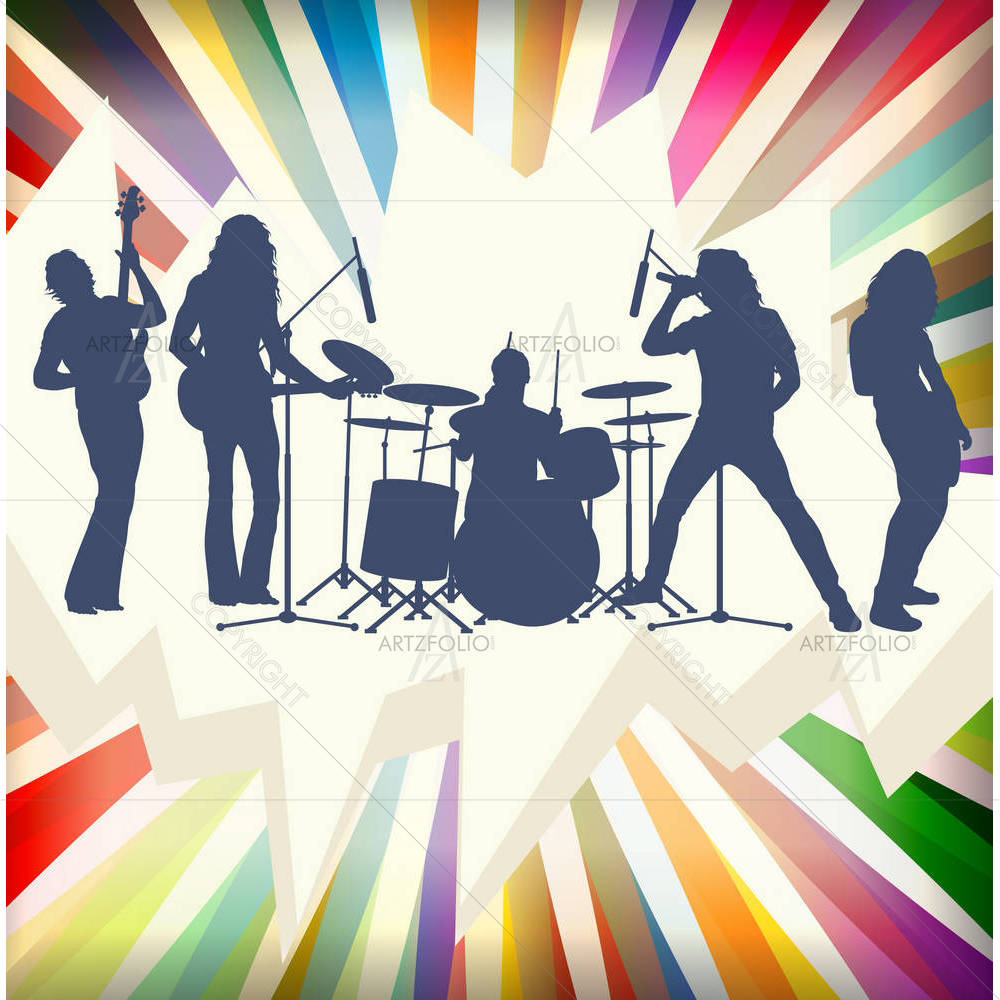 Rock Concert Band — custom-size art design 5001365