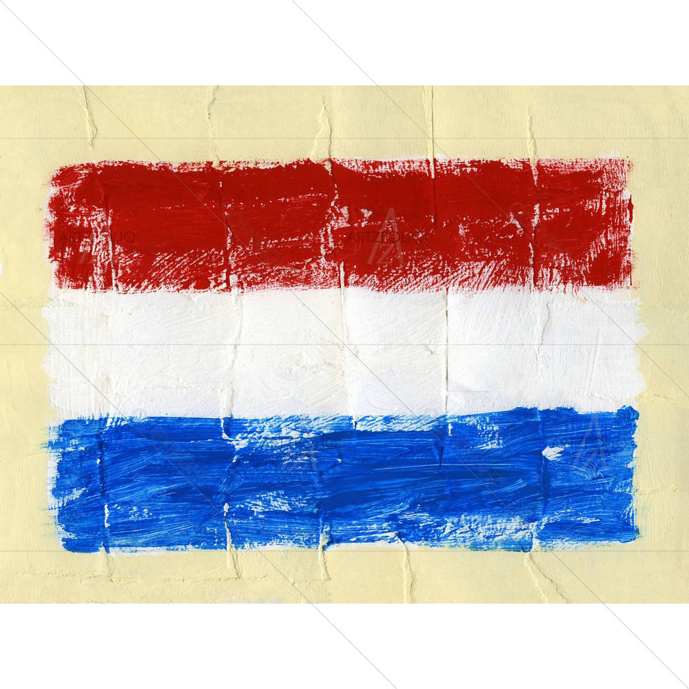Flag Of Netherlands — Ancient custom art by ArtzFolio