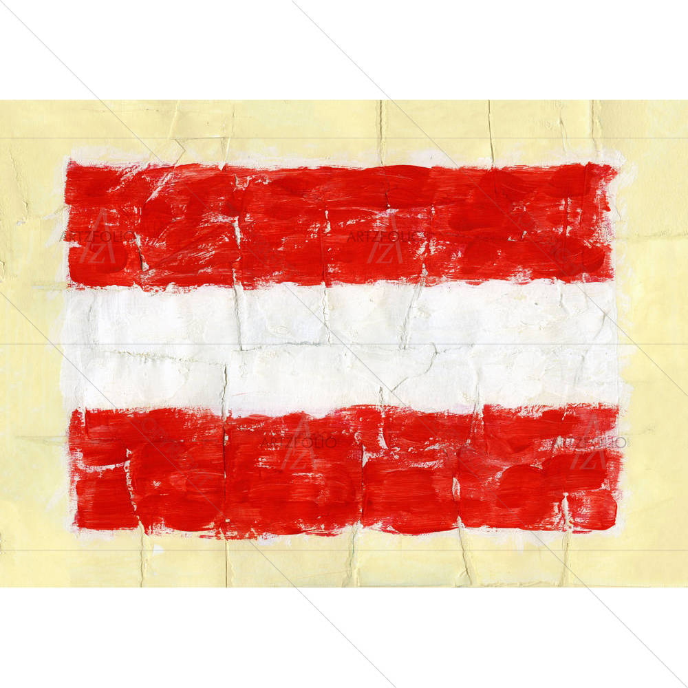 Flag Of Austria — Ancient custom art by ArtzFolio