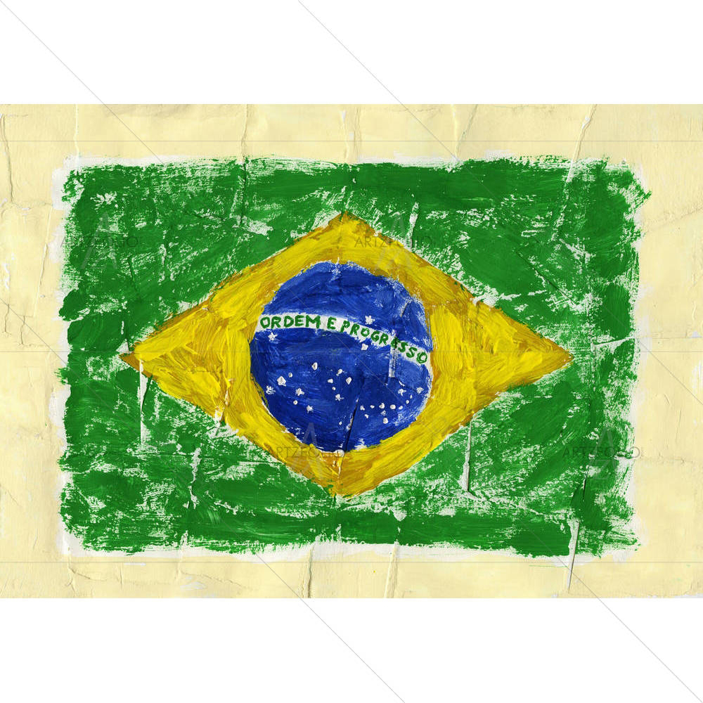 Flag Of Brazil — custom-size art design 5001386