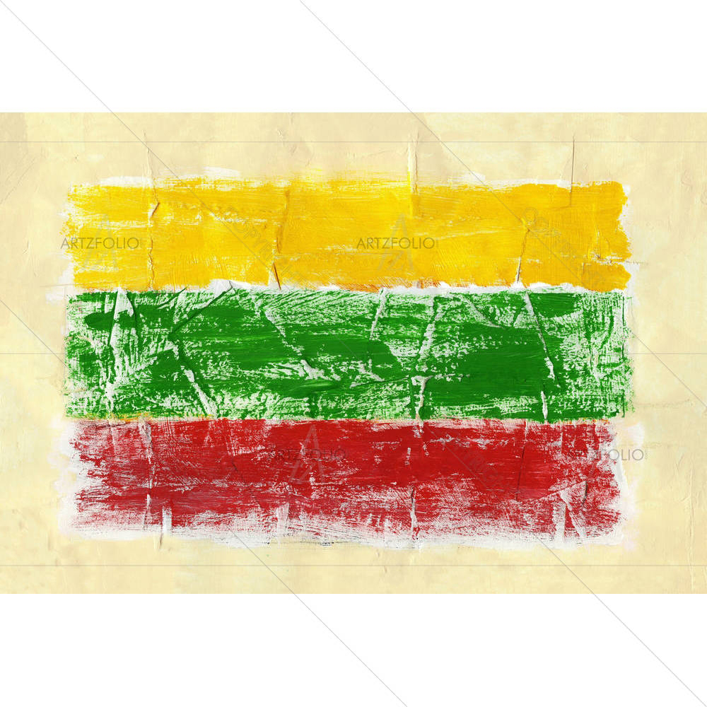 Flag Of Lithuania — Ancient custom art by ArtzFolio