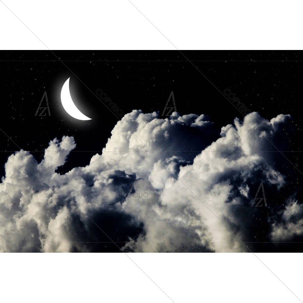 Moon In The Night Sky — custom-size art design 5001401