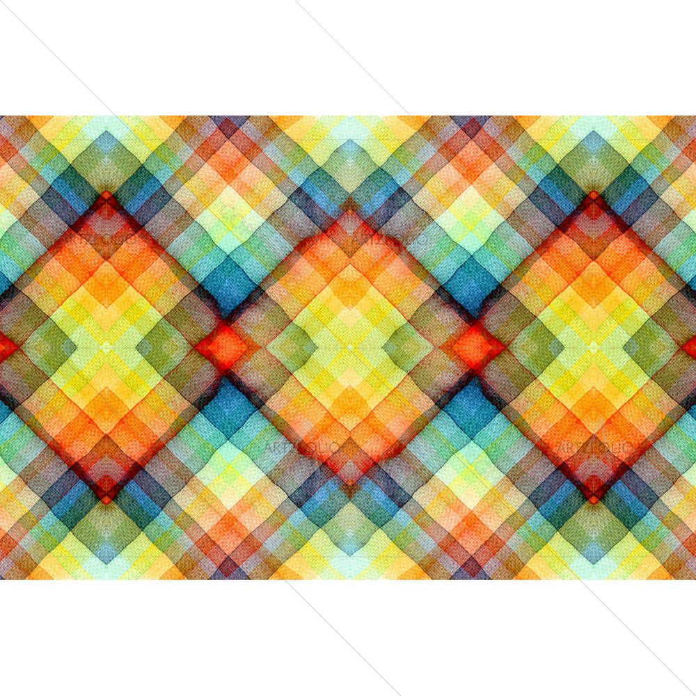 Abstract Tartan Watercolors D2 — custom-size art design 5001405
