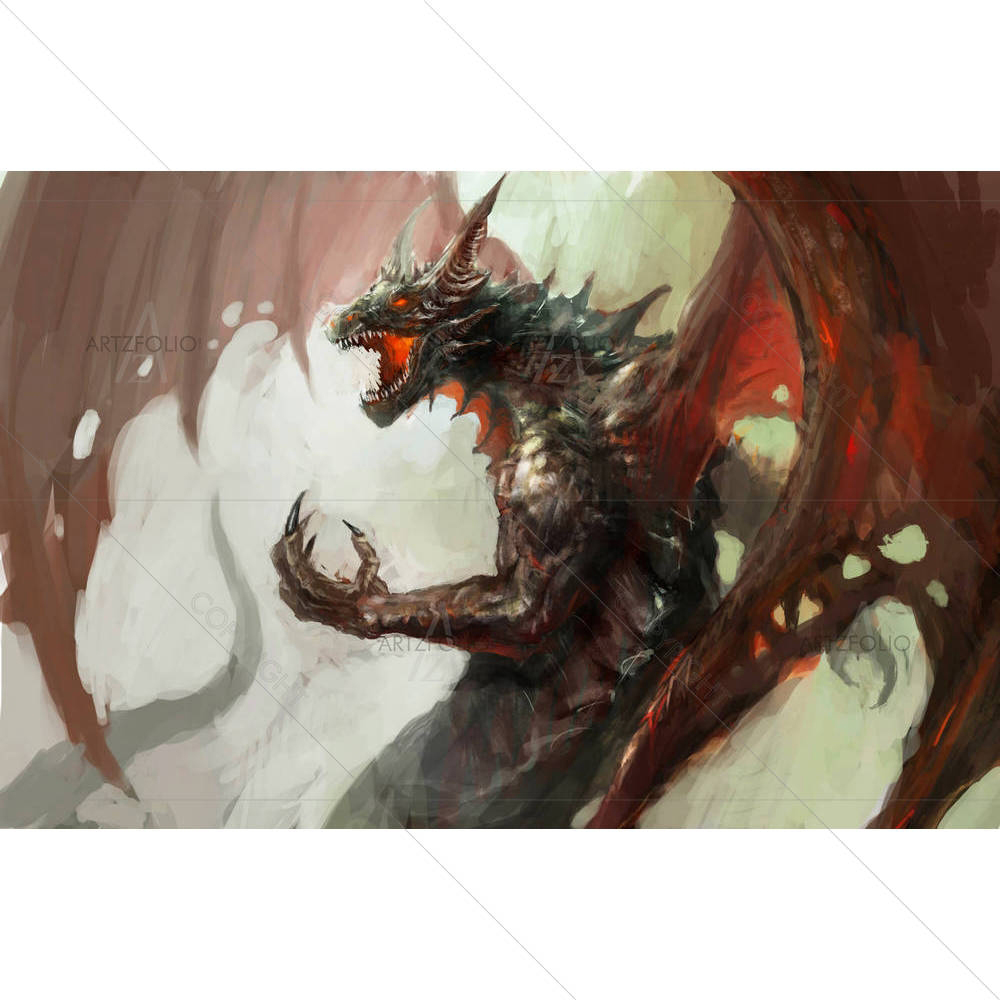 Dragon D2 — Ancient custom art by ArtzFolio