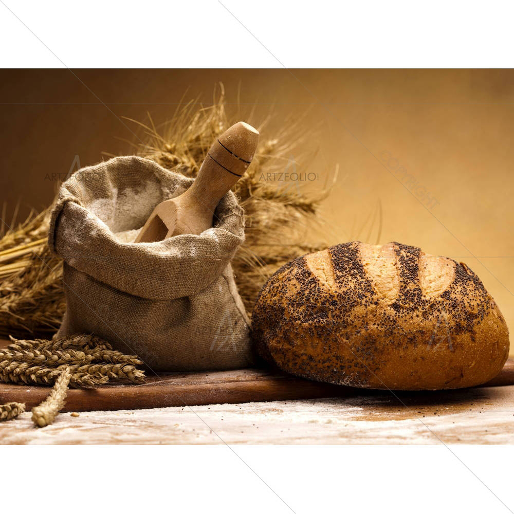 Flour & Traditional Bread D2 — Beverage custom art by ArtzFolio
