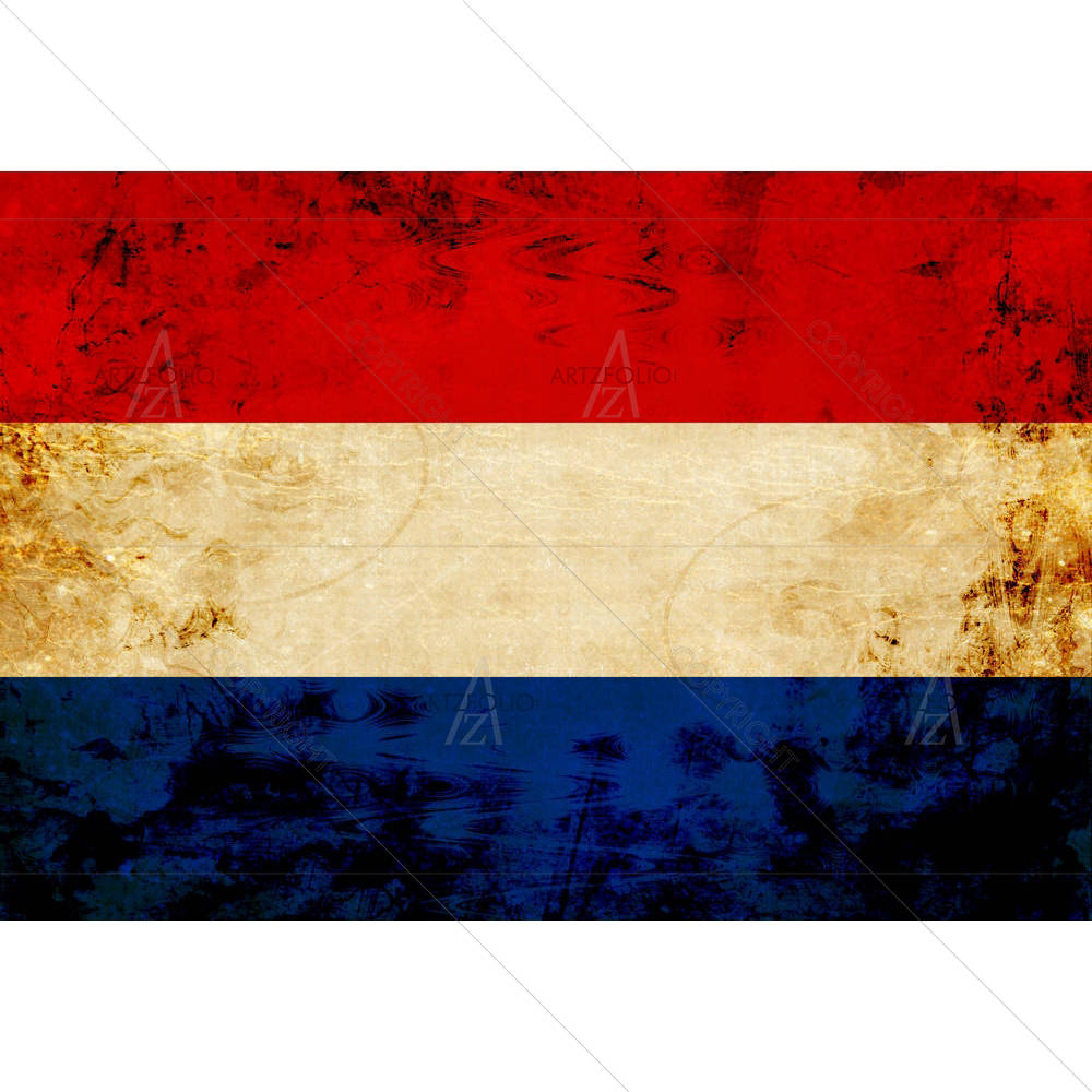 Dutch Flag With A Vintage Look — Ancient custom art by ArtzFolio