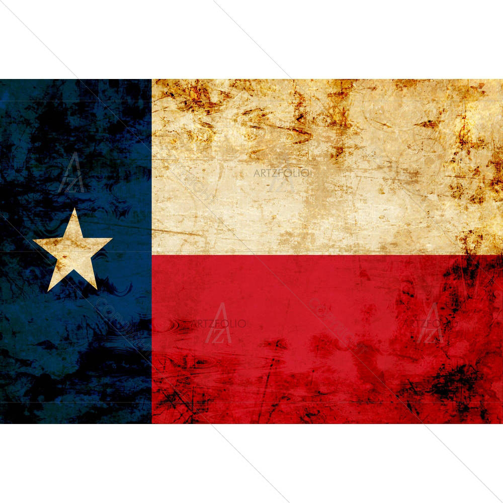 Vintage Texan Flag — Ancient custom art by ArtzFolio