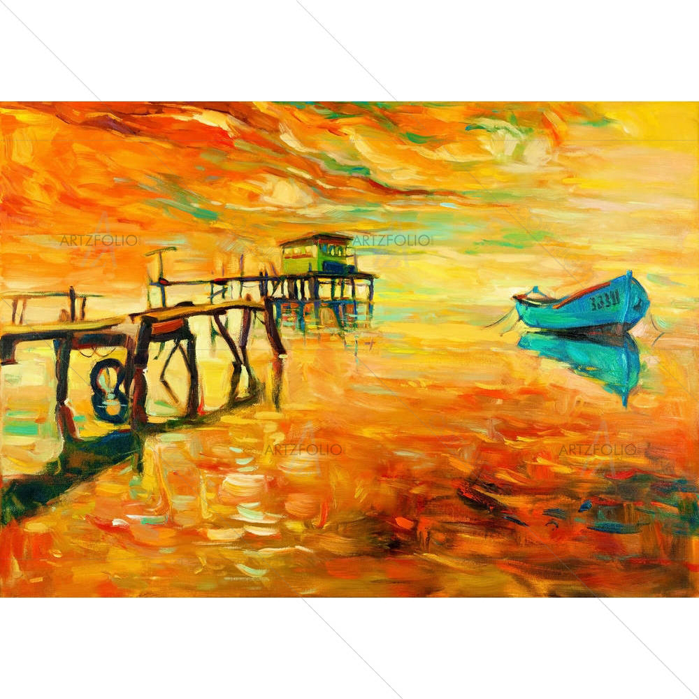 Boat & Jetty D2 — Abstract custom art by ArtzFolio