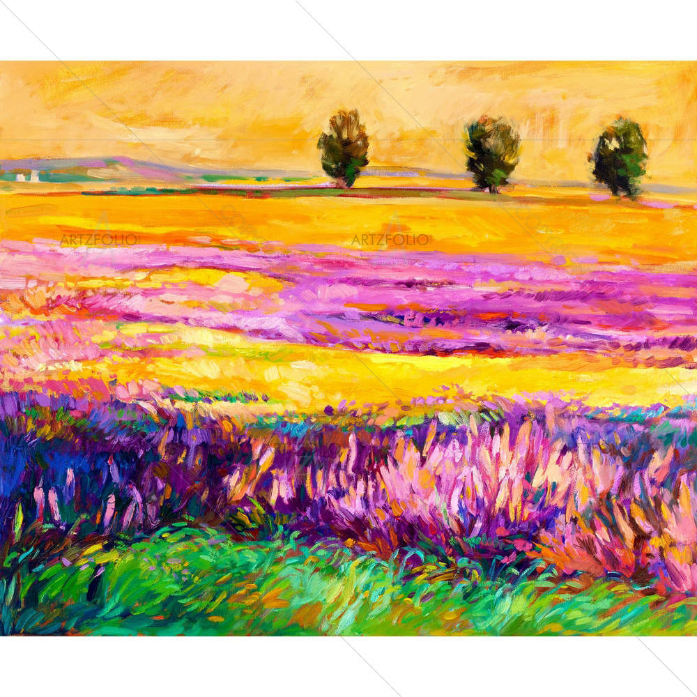 Lavender Fields D1 — custom-size art design 5001504