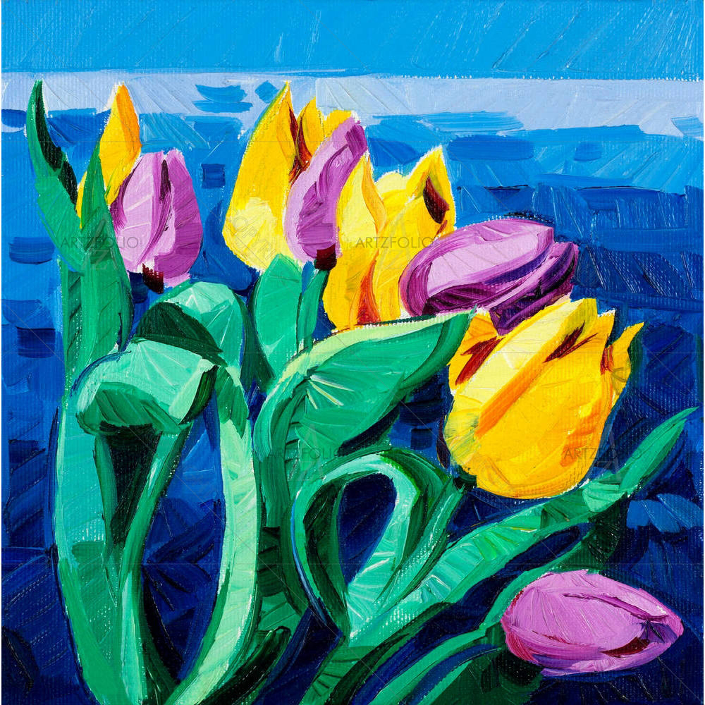 Beautiful Tulips D1 — custom-size art design 5001514