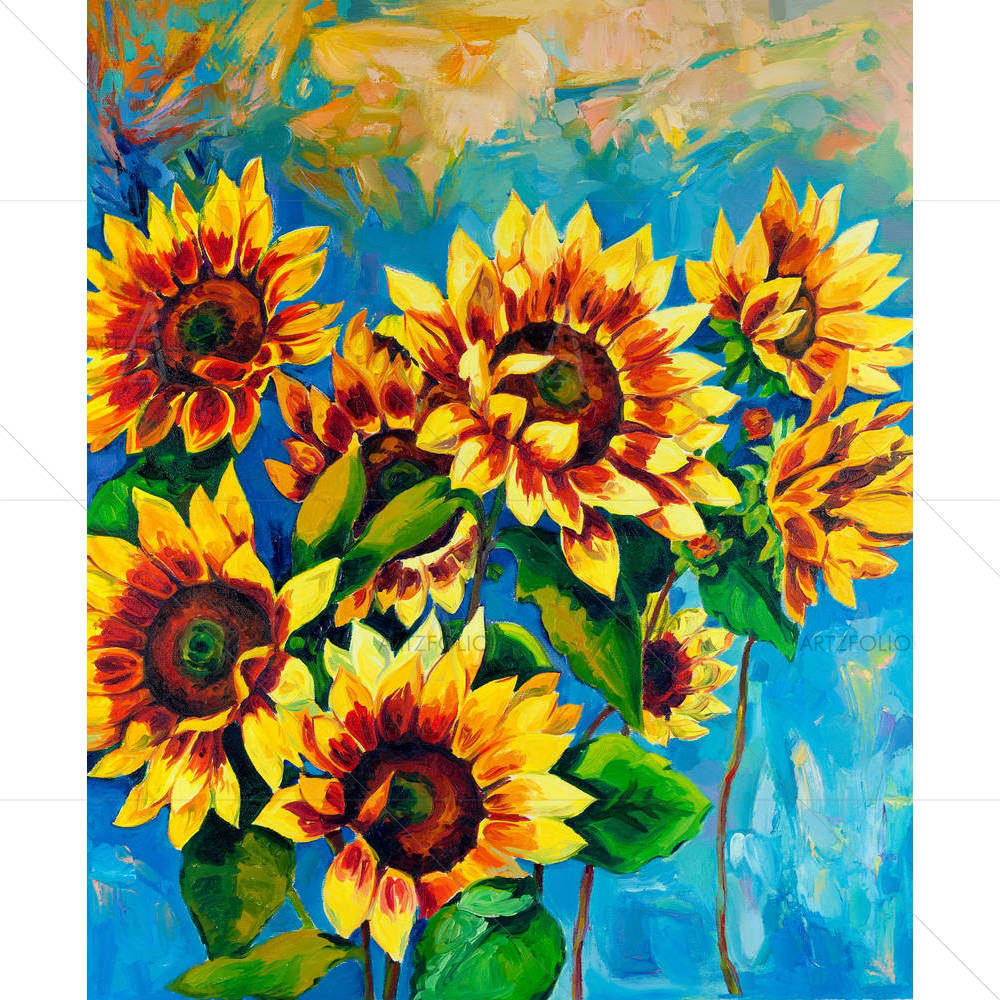 Sunflowers D2 — custom-size art design 5001529