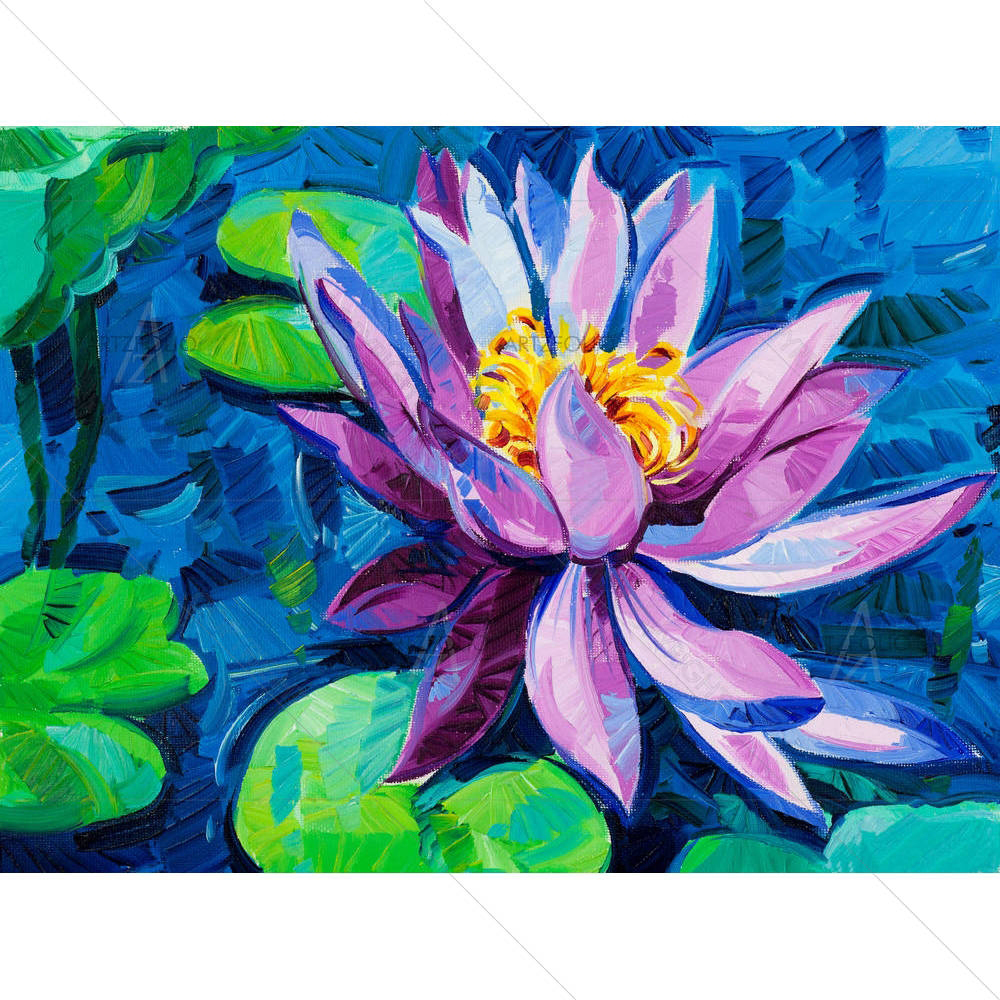 Beautiful Water Lily D2 — custom-size art design 5001530