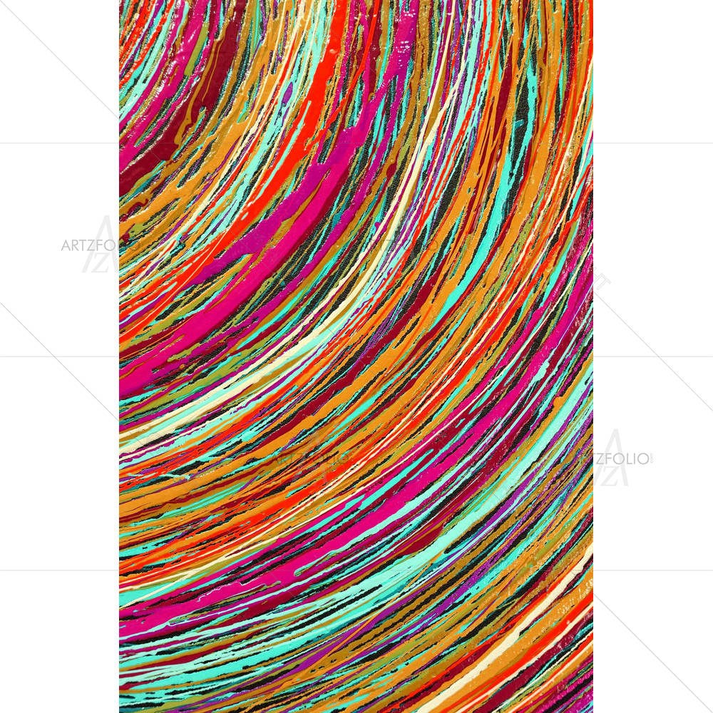 Stripe Paint Colors D1 — Abstract custom art by ArtzFolio