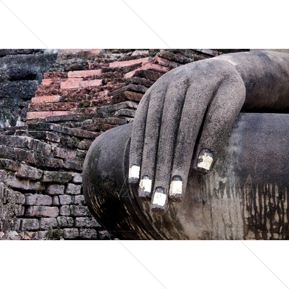 Fingers Of Buddha In Sukhothai Park Thailand — custom-size art design 5001541