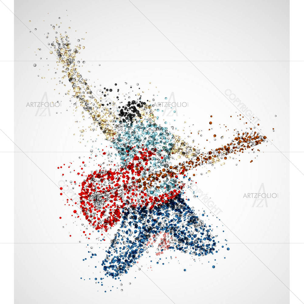 Abstract Guitarist — custom-size art design 5001546