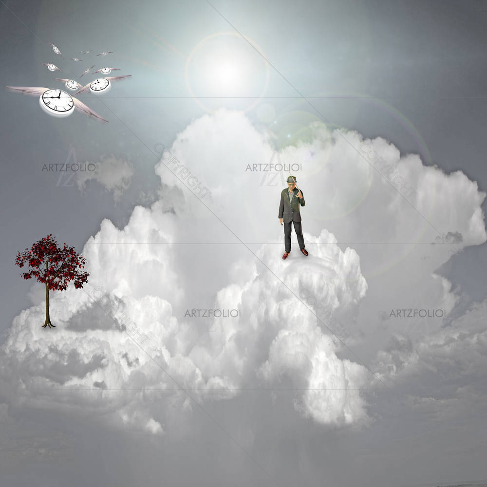 Strange Scene In Clouds — custom-size art design 5001547