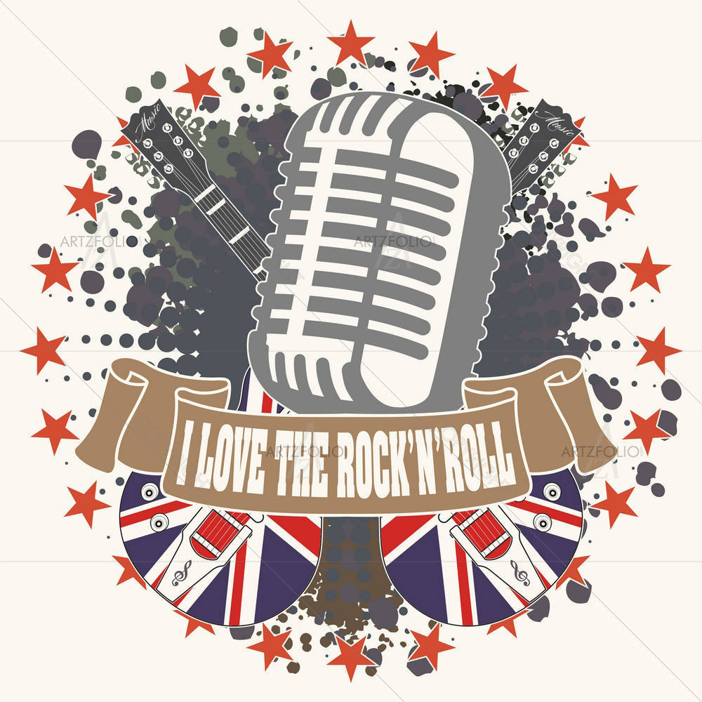 I Love A Rock N Roll — custom-size art design 5001562
