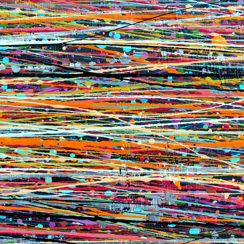 Stripe Paint Colors D2 — Abstract custom art by ArtzFolio