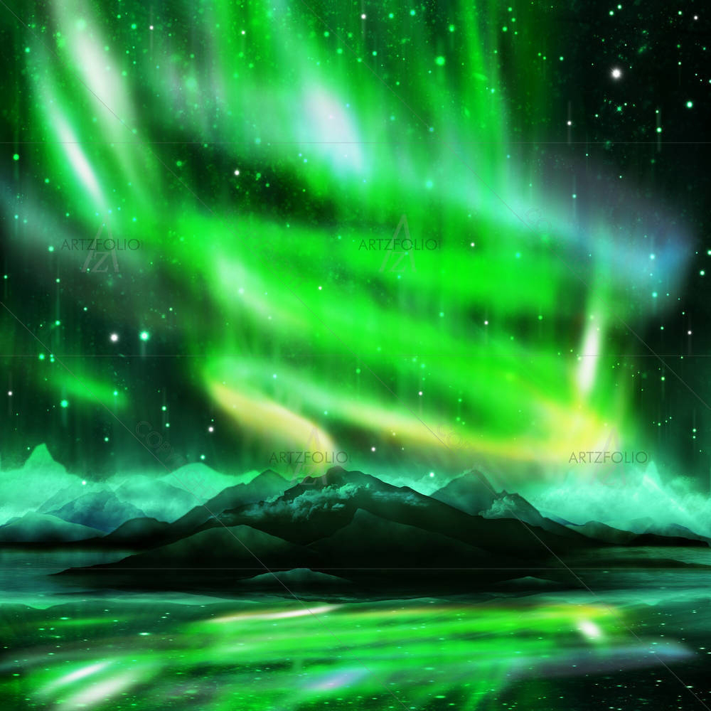 Northern Lights Aurora Borealis D1 — custom-size art design 5001596