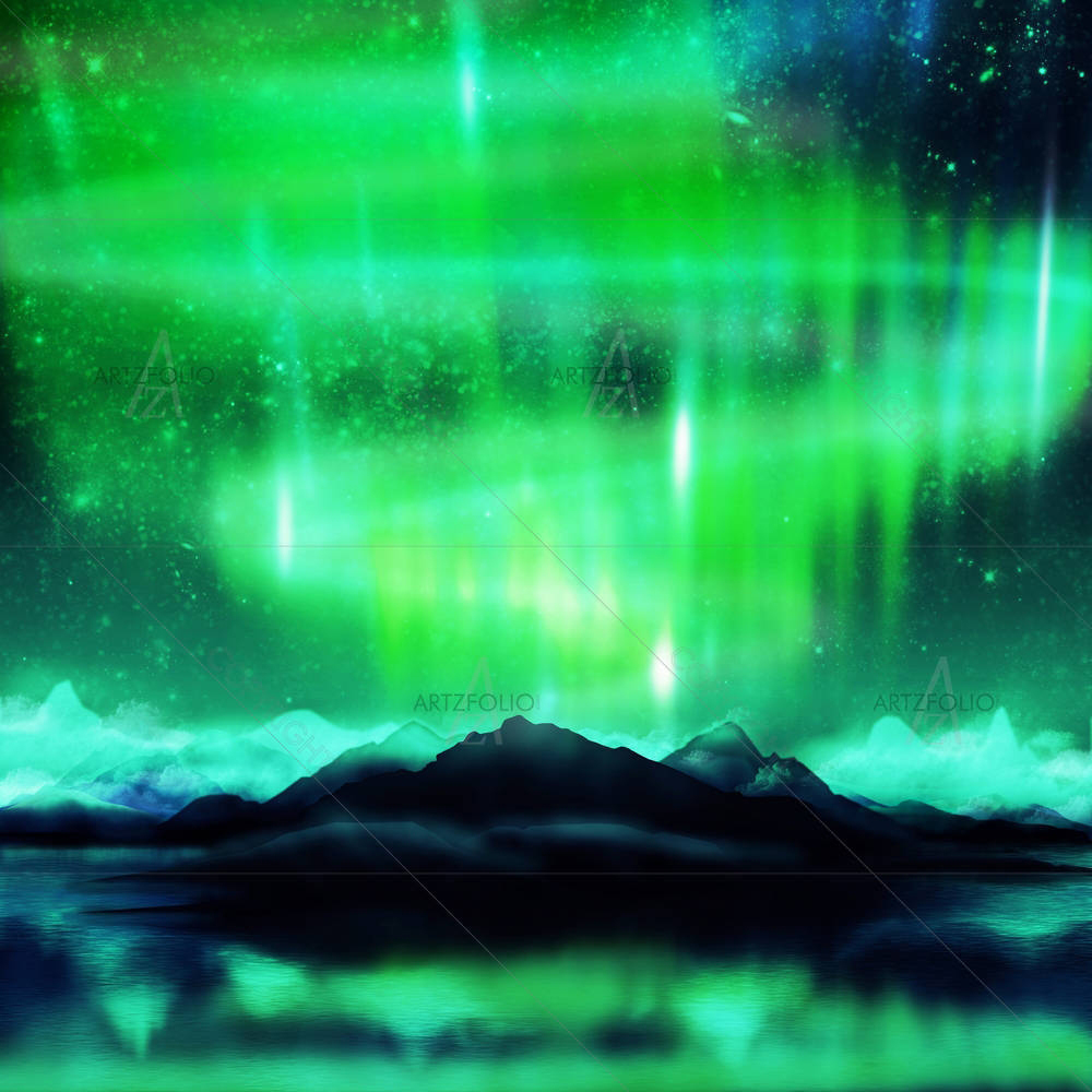 Northern Lights Aurora Borealis D3 — custom-size art design 5001598