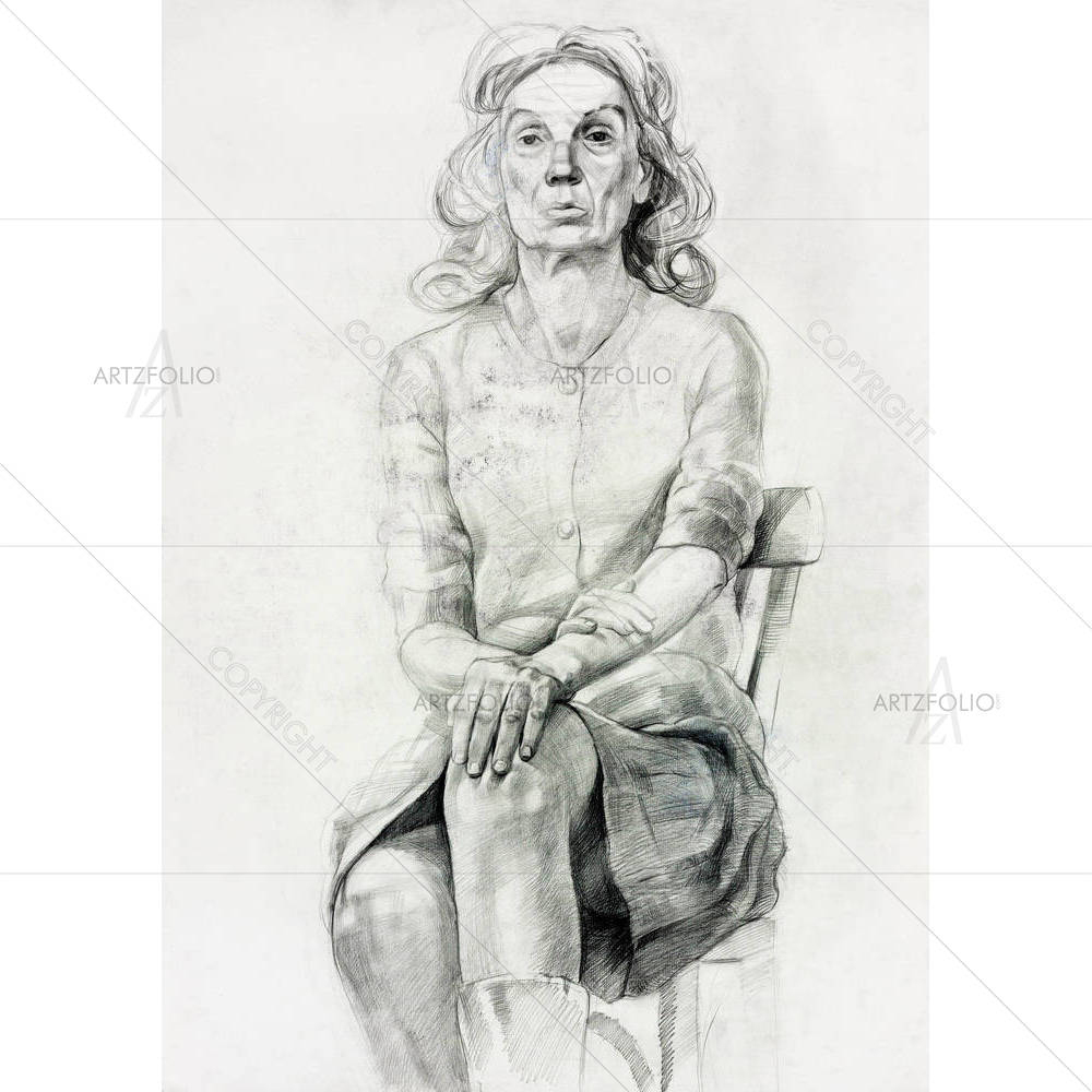 Woman Sitting In A Chair D1 — Abstract custom art by ArtzFolio